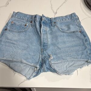 Levi's Light Blue Jean Shorts